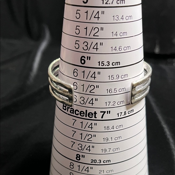 1521 Lucky Brand Arizona Silver Zigzag Cuff Bracelet - Picture 6 of 6